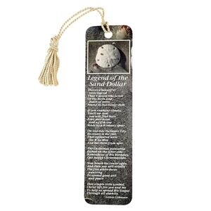 Vintage 80s Sand Dollar Legend Bookmark Beach Sunshine Thoughts Antioch KB09601